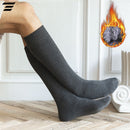 6 STÜCKE = 3 Paar Herren Winter Kompressionsstrumpf Warm Hot Kniehohe Lange Bein Frottee Socken Baumwolle Verdicken Wadensocken Größe 38-44