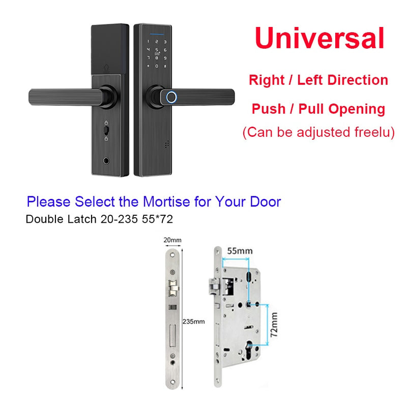 YOHEEN Wifi Electronic Smart Door Lock With Tuya App, Security Biometric Fingerprint Lock Password RFID Card