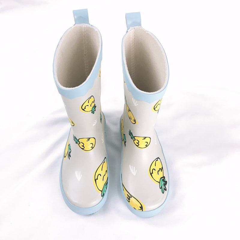 Rain shoes kids Girl Cute cartoon Printed Children's Rubber Boots Kalosze Dla Dzieci Waterproof Baby Water Shoes