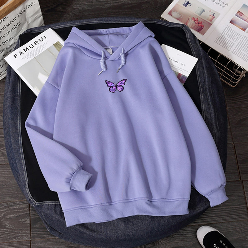 Sudaderas con capucha de mariposa para mujer