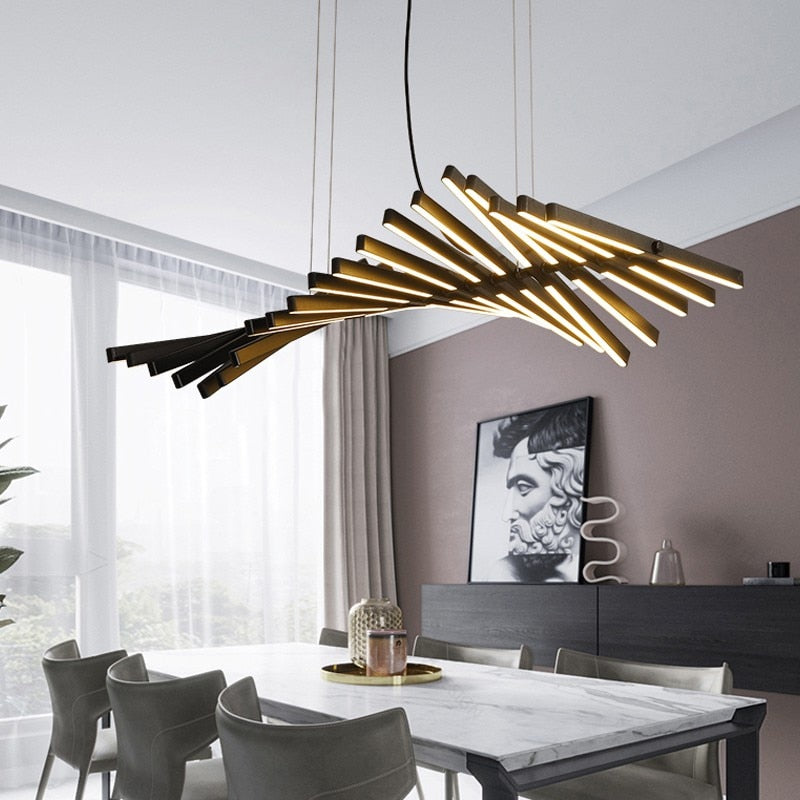 Modern LED Chandelier lighting Nordic Black/White Office Pendant lamps living room home hanging lights dining room Bar fixtures