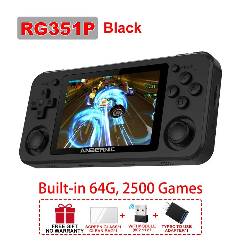 ANBERNIC RG351M RG351P Retro-Videospielkonsole Aluminiumlegierung Shell 2500 Game Portable Console RG351 Handheld Game Player