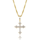 TOPGRILLZ 925 Sterling Silver Women Pendant Iced Cubic Zirconia Cross Pendant Fashion Hip Hop Jewelry For Gift