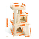 Cat Tree House Condo Cat's Activity Center mit Double Condo Indoor Soft Barch Fully Wrapped Scratching Sisal Post rascador gato