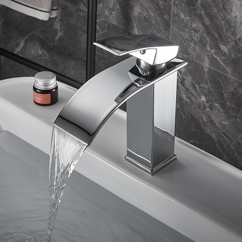 Grifo de lavabo de baño BECOLA, grifo de cascada de estilo europeo de latón antiguo negro, envío gratis LT-503J
