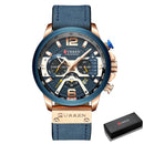 CURREN Luxury Brand Men Analog Leather Sports Watches Men&