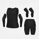 Men Sports Kneepad Elbow Shock Guard Compression Padded Shorts Shirt Vest Set Soccer Basketball Protective Gear Chest Rib Guards