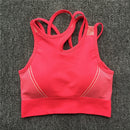 Conjunto de Yoga para mujer, traje deportivo sin mangas, ropa de entrenamiento para gimnasio, Sujetador deportivo para Fitness, pantalones cortos de cintura alta, ropa deportiva de 2 piezas sin costuras Utra