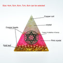 AURA REIKI Orgonite Energy Pyramid Helps Love Bring Good Luck To Change Magnetic Field Resin Decorative Craft Jewelry Gift