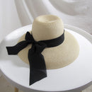 The Riviera | Hepburn-Style Wide-Brim Straw Sun Hat with Bow
