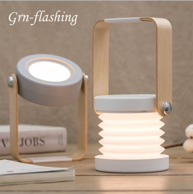 Multifunction Portable LED Night Light USB Rechargeable Foldable Hangable Lantern Desk Table Lamp Indoor Outdoor Camping Light