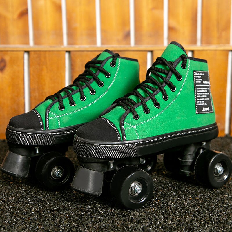 New Style Patines Adult Double-Row Roller Skates Four-Sheel  Adult Men Women Outdoor Roller Shoes
