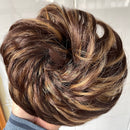 Tinashe Beauty banda elástica con cabello desordenado moño Scrunchy Chignon con banda elástica Messi postizos Donut para mujeres y niños