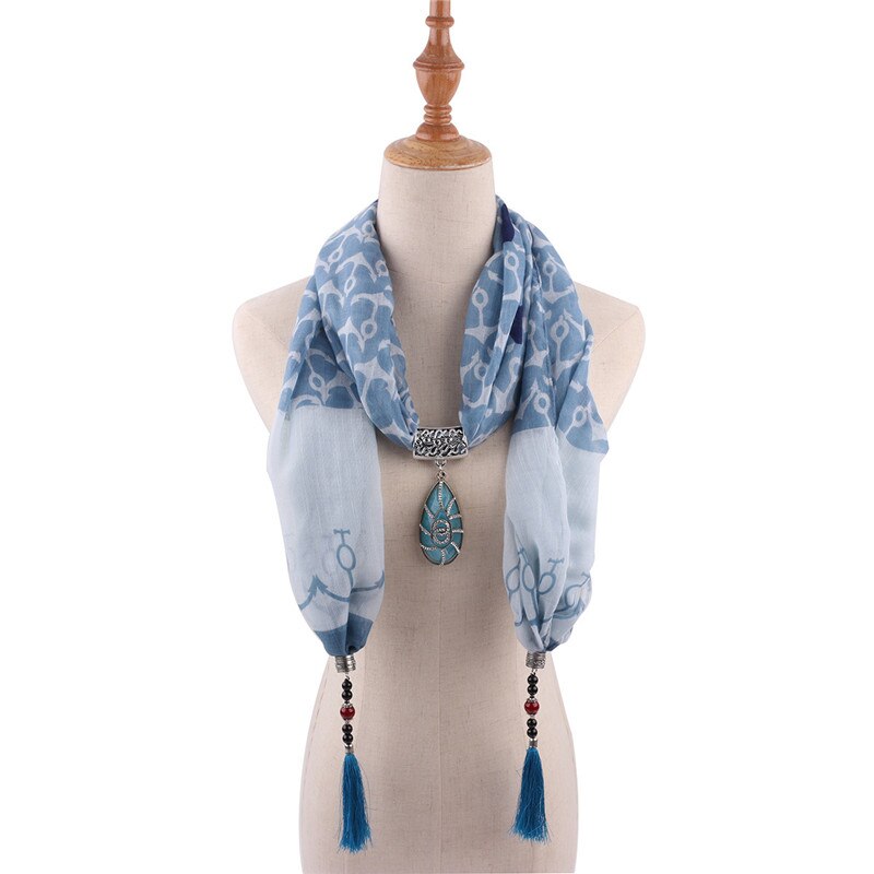 RUNMEIFA, joyería de algodón, collar llamativo, colgante, bufanda para mujer, pañuelo bohemio, Foulard, accesorios para mujer, tiendas Hijab