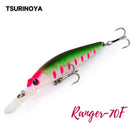 TSURINOYA Floating Minnow DW68 70F Fishing Lure 70mm 5.2g Ranger Profession Hard Lure Jerkbait Crankbaits Swimbait Wobblers Bait