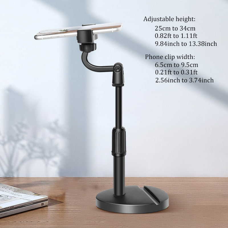 BFOLLOW 2 in 1 Mobile Phone Holder Tablet Stand for Desktop iPhone Samsung Huawei Xiaomi Support Online Class Vlog Video Call
