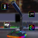 Mikrofon HD-Soundkarte RGB-Hintergrundbeleuchtung Spiel Live-Voice-Konferenz-Chat-Aufzeichnungsgeräte für PC-Notebook/Telefon EQ Voice Change