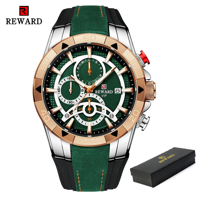 REWARD Fashion Blue Men Watches Chronograph Top Brand Luxury Waterproof Quartz Watch Men 2022 New Big Dial Sport Wrist Watch