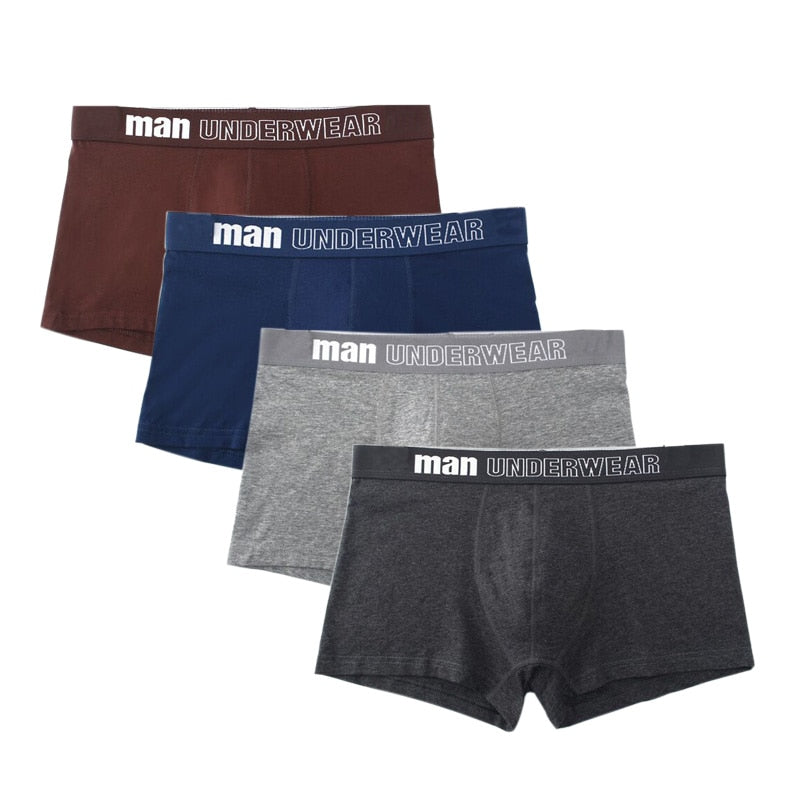 Men Underwear Boxer Cotton Man Short Breathable Solid Mens Flexible Shorts Boxers Male Underpants