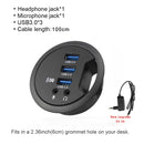 USB HUB USB3.0 Mount In Desk Multi USB 2.0 Ports With SD/TF Headphone/Mircophone Type C Port Usb Hub With Power Adapter 5V 2A