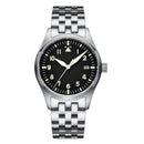 Diver Mechanical Dive Watch For Men Leather Sapphire Crystal Business Men&