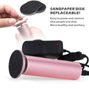 Elektrischer Fersenkallusentferner / Fußfeile Pflegewerkzeug / Pediküregerät zum Entfernen abgestorbener Haut der Füße mit Netzteil