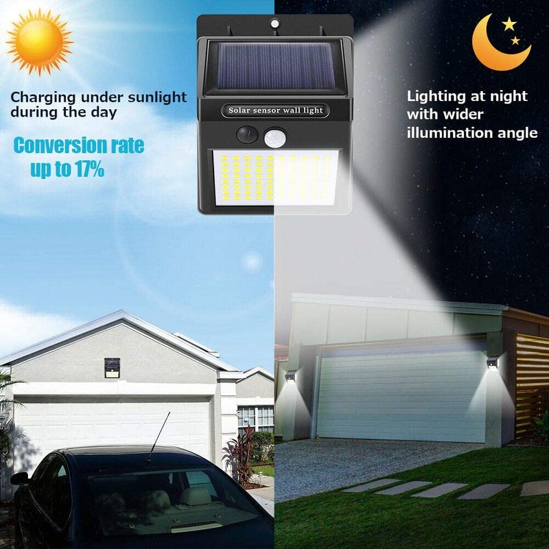 Wasserdichte 144 LED-Solarlicht-Solarlampe im Freien PIR-Bewegungssensor Solarbetriebene Sonnenlicht-Straßenlaternen für Gartendekoration