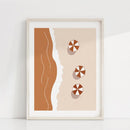 Woman Face One Line Abstract Painting Burnt Orange Terracotta Wall Art Canvas Print Mid Century Boho Picture Living Room Decor