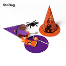 StoBag 20pcs New Hat Shape Candy Packaging Paper Box Orange/Blue Halloween Decoration Event &amp; Party Favour Kids For Home
