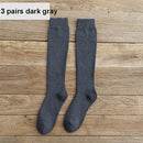 6 STÜCKE = 3 Paar Herren Winter Kompressionsstrumpf Warm Hot Kniehohe Lange Bein Frottee Socken Baumwolle Verdicken Wadensocken Größe 38-44