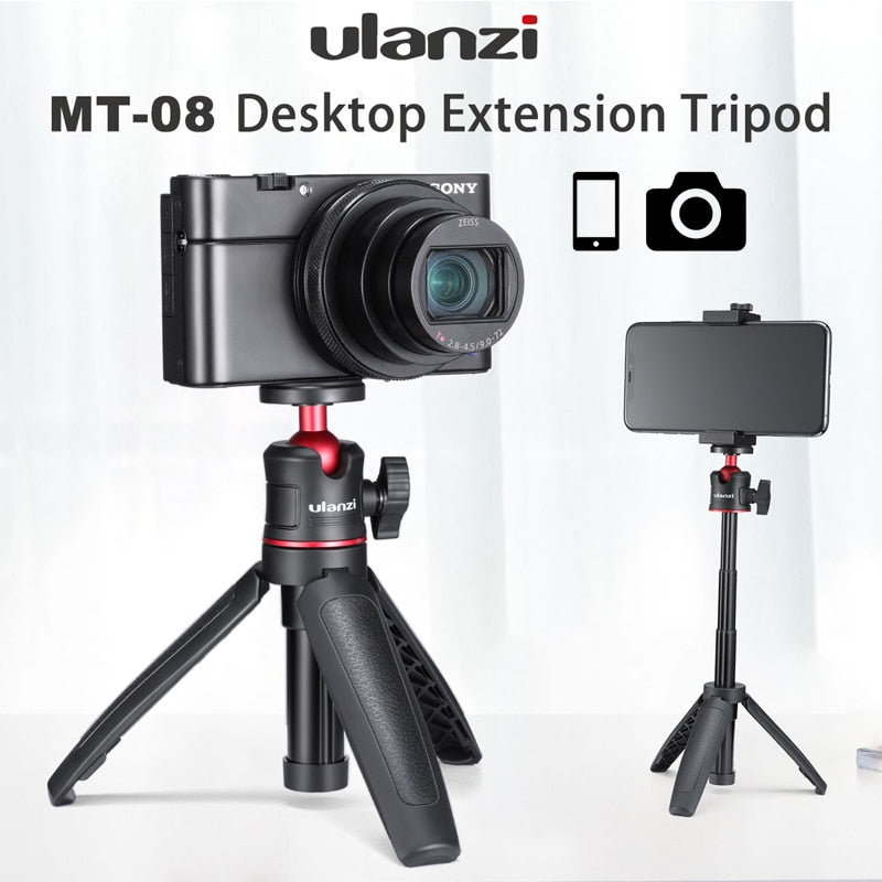 Ulanzi MT-08 Universal Tripod For DSLR SLR iPhone 11 Pro Phone Mount Holder With Cold Shoe Camera Smartphone Vlog Mobile Tripod