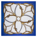 Nueva cadena de cinturón 130 cm bufanda cuadrada bufandas de marca de lujo para damas bufanda de seda de sarga mujer pañuelo chal Echarpe Tuaban