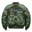 Chaqueta de hip hop para hombre de alta calidad, gruesa, azul marino, blanca, militar, motocicleta Ma-1, aviador, piloto, chaqueta de bombardero de béisbol para hombre