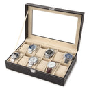 New PU Leather Watch Box Black Men&