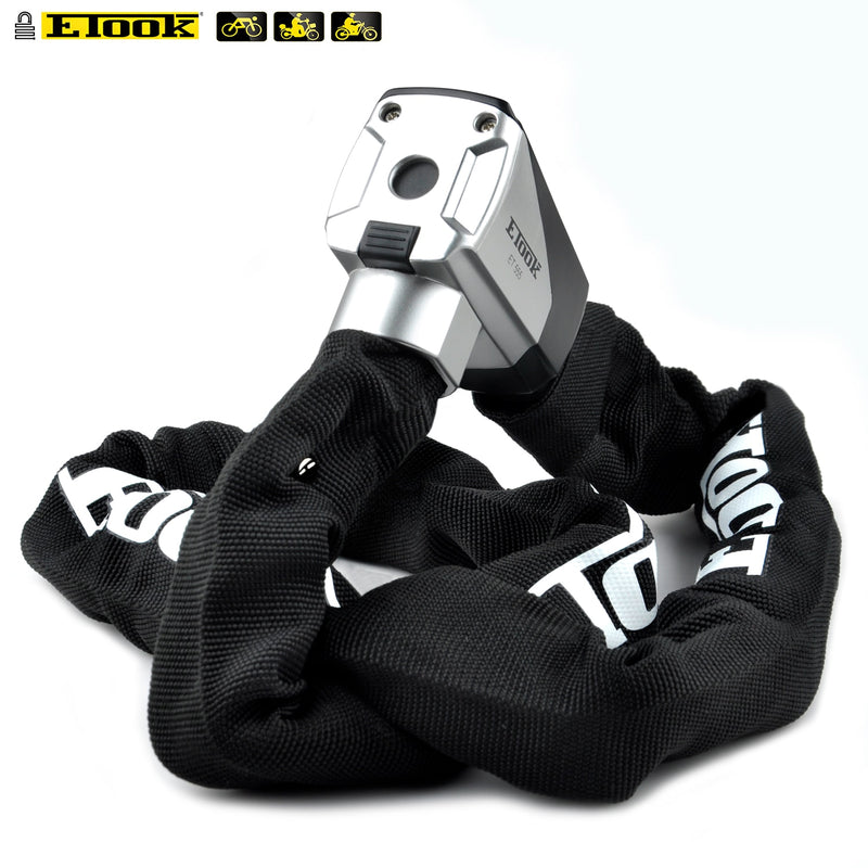 ETOOK Bike Chain Lock Heavy Duty Security Anti-theft Bicycle Lengthen Chain with Keys Outdoor Cycling for Motorcycle Scooter MTB