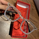 Kurzsichtigkeit Weitsichtigkeit Damen Sonnenbrillen Vintage Brillen mit klaren Gläsern Damen Luxus Strass-Brillen Herren Optische Brillen