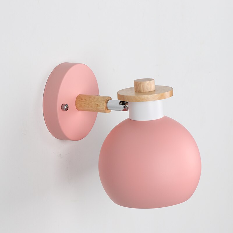 Wall Lamp Modern Bedroom Beside Lighting Decoration Hotel Room Wall Lamp Indoor Lighting Macaroon Colors E27 Holder Without Bulb