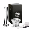 iCafilas Coffee Capsule For Nespresso Stainless Steel Coffee Capsules Refillable Reusable Filters For Espresso Coffee Machine