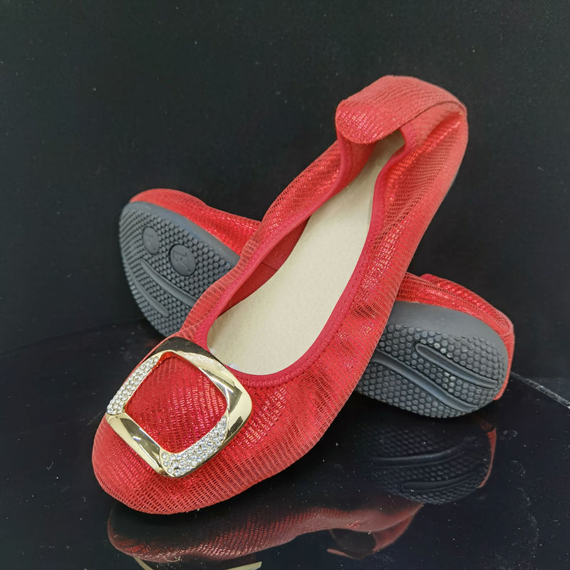 Ballerina Ballerinas für Damen Übergröße 40 41 42 43 44 Lässige Ballerinas mit breiter Breite für Damen Flache Schuhe zum Hineinschlüpfen