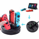Portable Accessories For Nintendo Switch Controller Charger Docking Switch Joycon Station Ac Adapter Support 4 Joy-con Charging