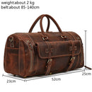 Vintage Crazy Horse leather Travel Bag With Shoe Pocket 20 inch big capacity Real Leather Weekend luuage Bag large Messenger Bag