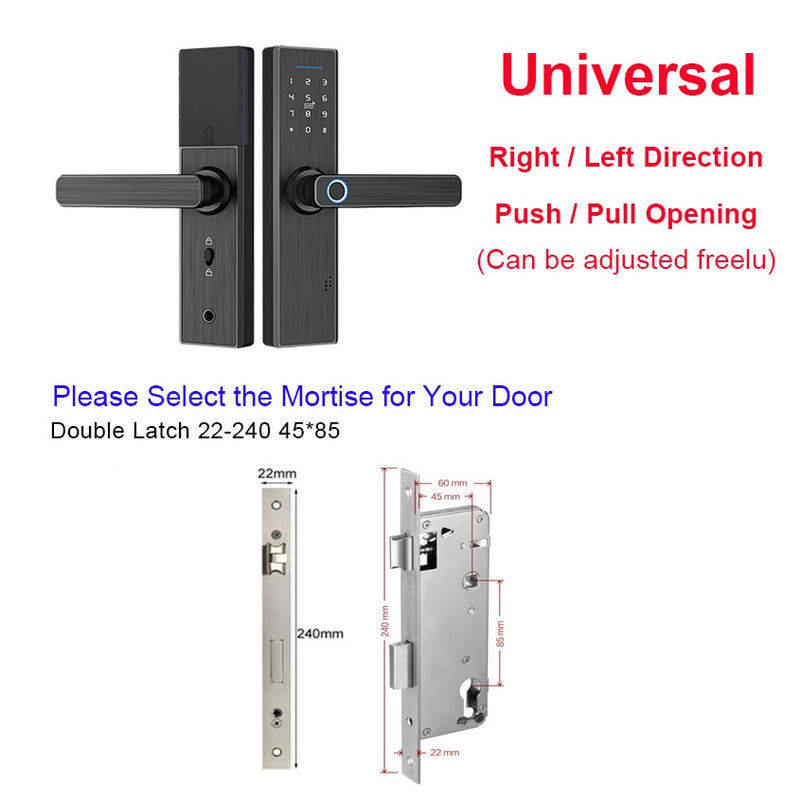 YOHEEN Wifi Electronic Smart Door Lock With Tuya App, Security Biometric Fingerprint Lock Password RFID Card