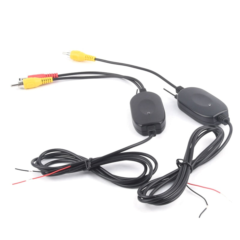 Kit de cableado inalámbrico de cámara de visión trasera de coche de fácil instalación 2,4 GHz DC 12V cámaras de vehículo transmisor/receptor inalámbrico