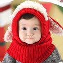 Korean Baby Strickmützen Hund Ohren Winter Earflap Jungen Mädchen Schal Set niedlich warm Kleinkind Hut Kinder Kinder winddichte Mütze 0-4 Jahre