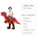 Velociraptor T REX mascota disfraz inflable para niños Anime disfraces de Halloween dinosaurio regalo de cumpleaños para fiesta Cosplay soplar