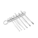 Brainbow 6pcs/set Ear Wax Pickers Stainless Steel Earpick Wax Remover Curette Ear Pick Cleaner Ear Spoon Care Ear Cleaning Tools