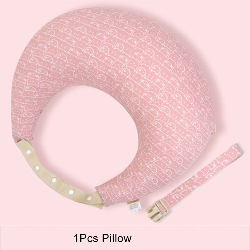 Almohada de lactancia multifunción, almohada de lactancia de maternidad para bebé, cojín de cintura ajustable para mujer embarazada, funda lavable en capas