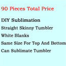 20oz/15oz Sublimation Straight Skinny Tumbler Blank Stainless Steel Tumbler DIY Cups Vacuum Insulated Car Coffee Mugs Gift