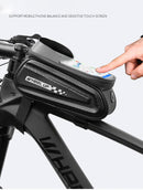 Bike Bag Frame Front Top Tube Cycling Bag Reflective Waterproof 7.0in Phone Case Touchscreen Bag MTB Pack Bicycle Accessories