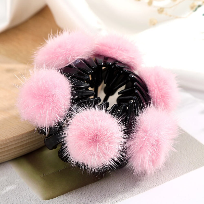 Fashion Women Bun Crystal Hair Claw Horsetail Buckle Hair Clip Bird Nest Expanding Hair Accessories Female Ponytail Headwear